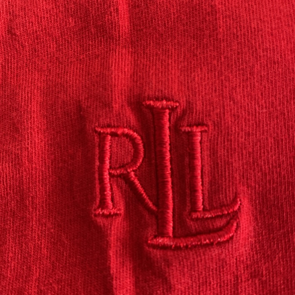 Ralph Lauren V Neck long sleeve T Shirt Like New embroidered logo size Medium - Picture 14 of 14